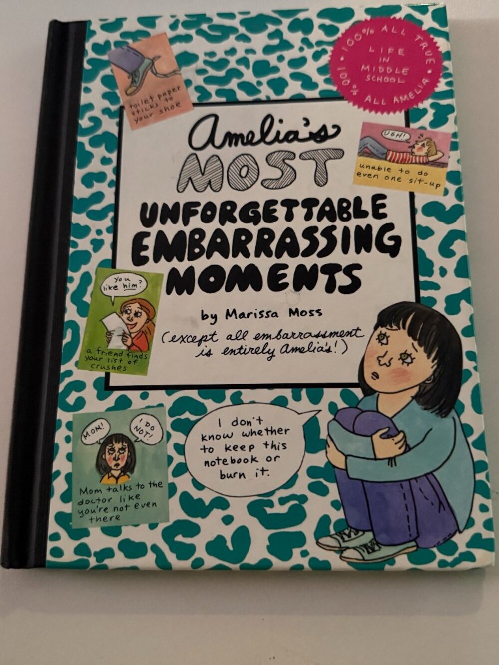 Amelia’s Most Unforgettable Embarrassing Moments Marissa Moss Hardcover Humorous